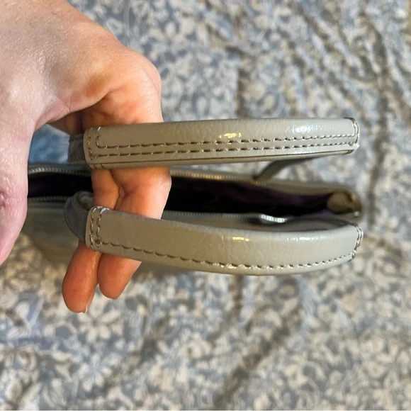 Coach Gray Signature Stitched Nylon/Leather Tote Bag - Picture 4 of 6